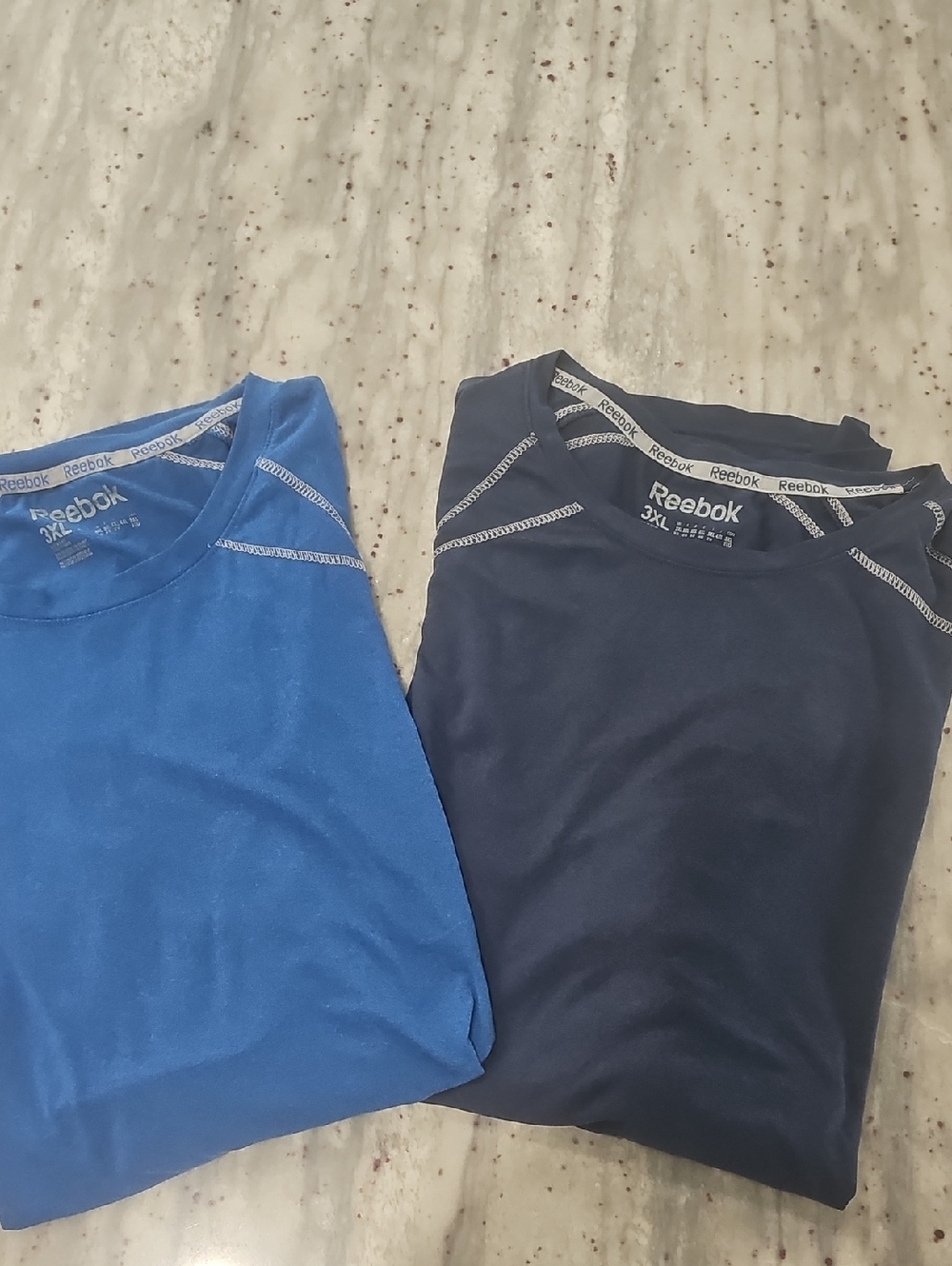 Reebok Men's Short Sleeve Tees in Blue and Navy